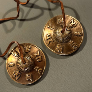 Tingsha Cymbals Mantra Design - 7cm