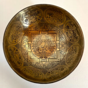 Etched Medicine Buddha Singing Bowl  - 23cm