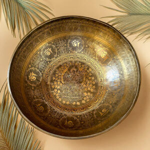 Large Etched Tara Handmade Singing Bowl  - 60cm