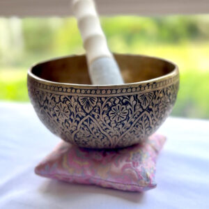 Floral Carved Singing Bowl